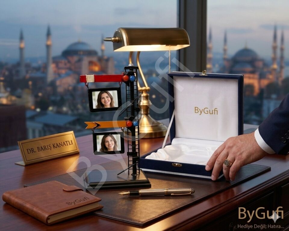ByGufi Hediye Nostaljik Trafik Lambası Resim Çerçevesi