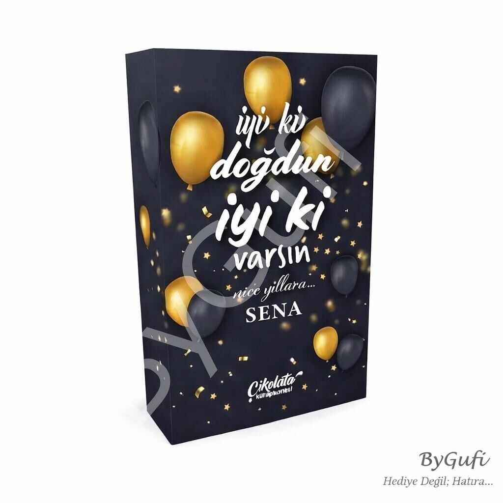 ByGufi İsme Özel İyi ki Doğdun Çikolata Kütüphanesi