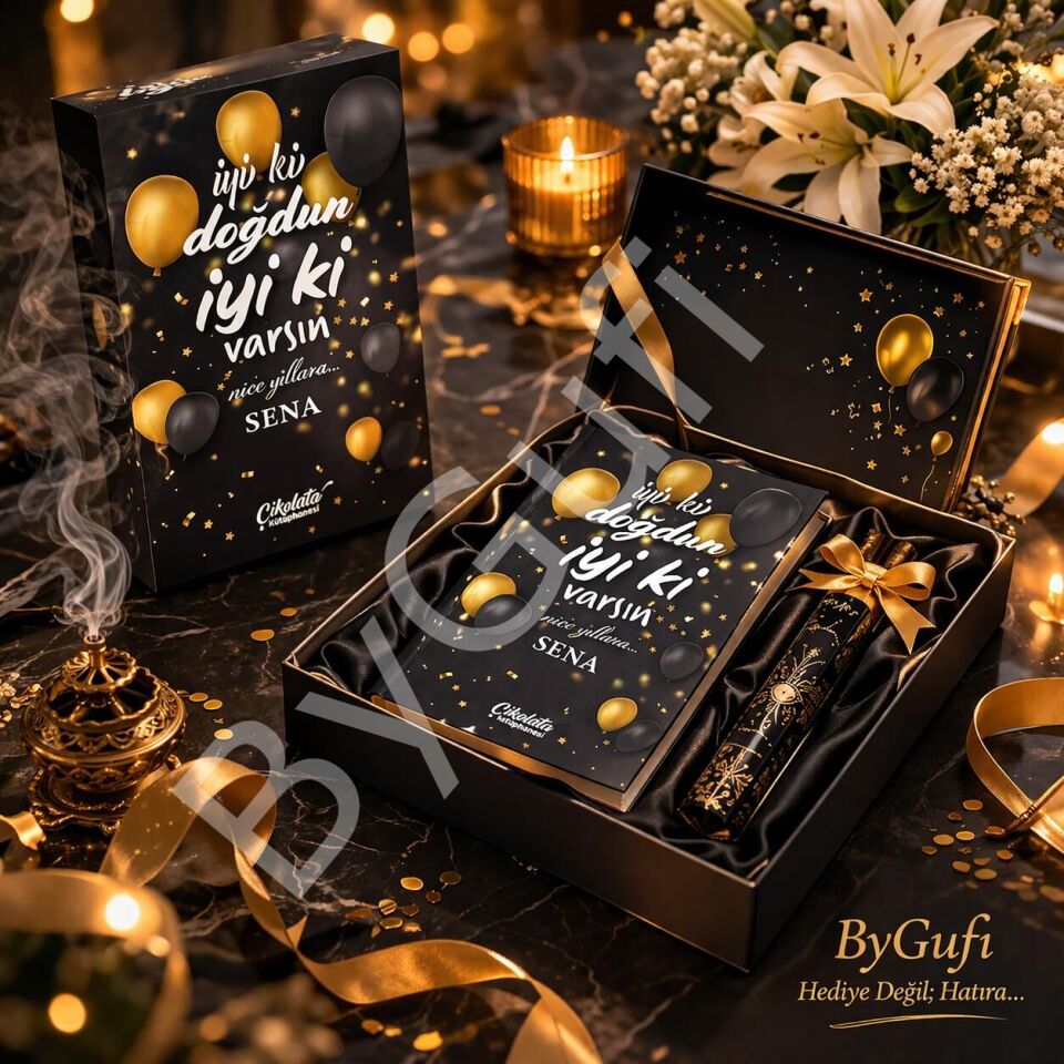 ByGufi İsme Özel İyi ki Doğdun Çikolata Kütüphanesi