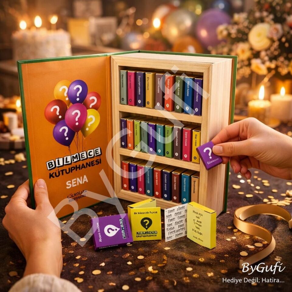 ByGufi Kişiye Özel Hediye Çikolata Kütüphanesi – Bilmece