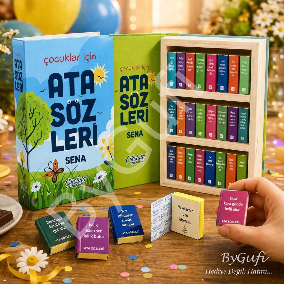 ByGufi Kişiye Özel Çikolata Kütüphanesi – Atasözleri