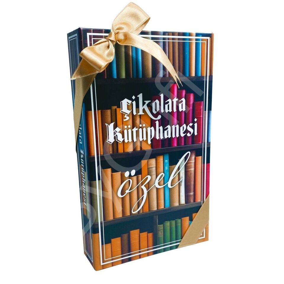 ByGufi Kişiye Özel Hediye Çikolata Kütüphanesi Özel Kutu