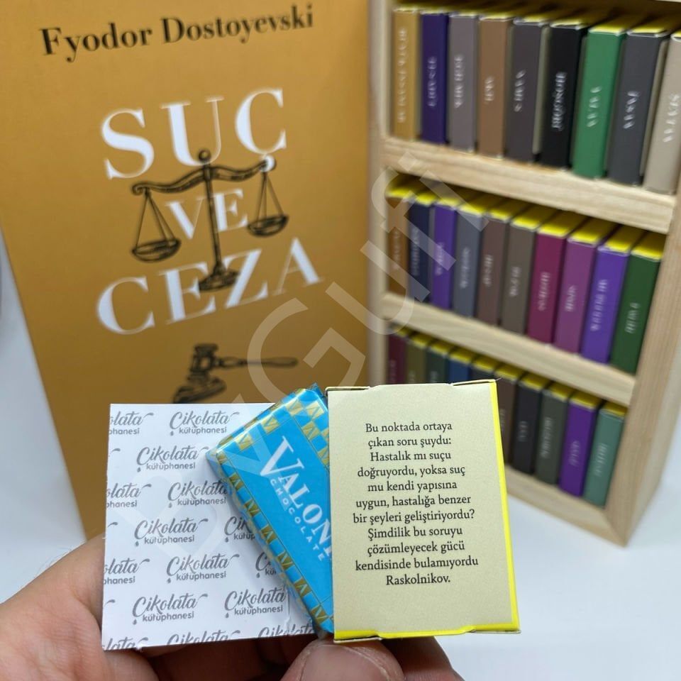ByGufi Kişiye Özel Çikolata Kütüphanesi – “Suç ve Ceza”