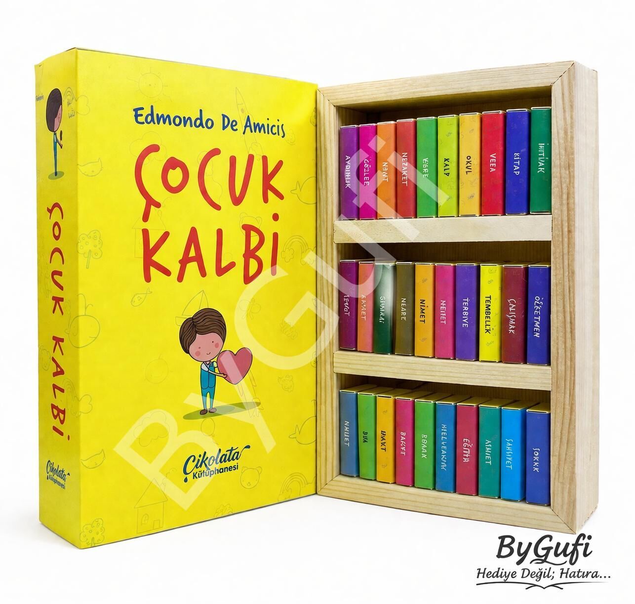 ByGufi Kişiye Özel Çikolata Kütüphanesi – “Çocuk Kalbi”