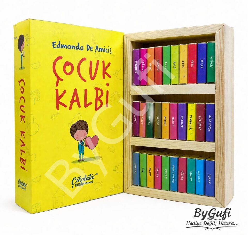 ByGufi Kişiye Özel Çikolata Kütüphanesi – “Çocuk Kalbi”