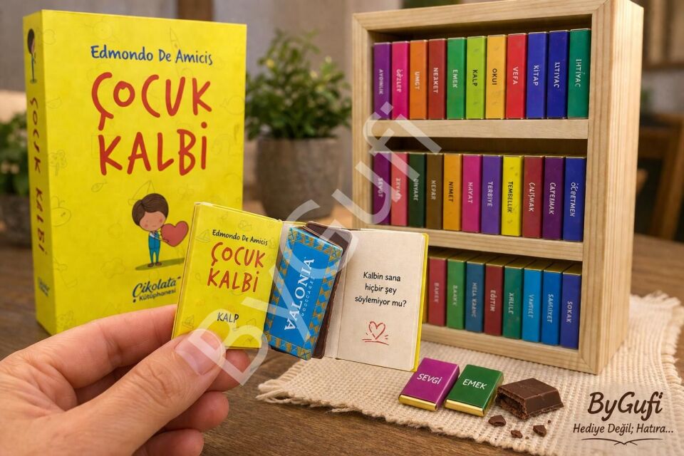 ByGufi Kişiye Özel Çikolata Kütüphanesi – “Çocuk Kalbi”