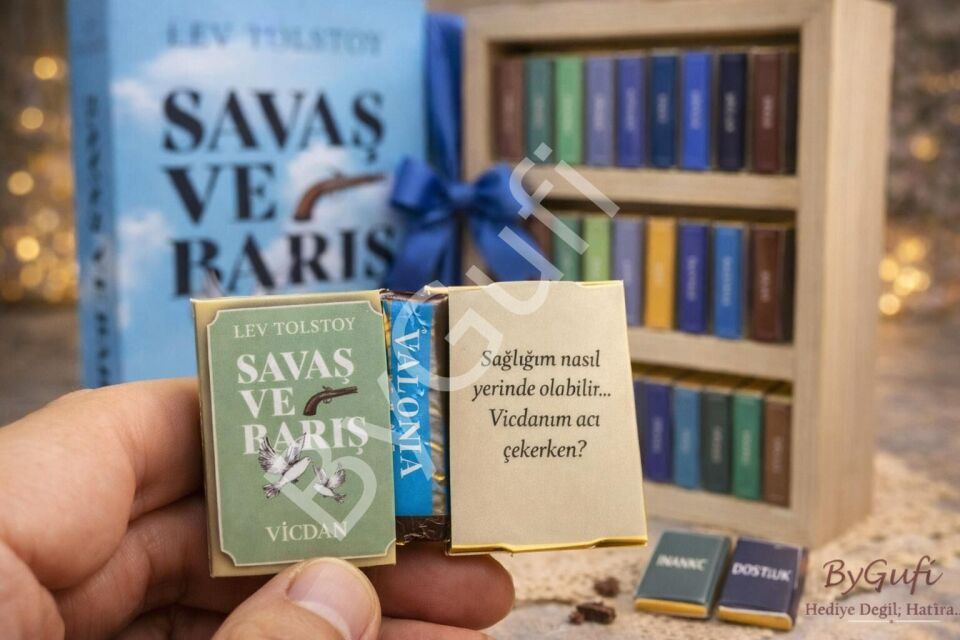 ByGufi Kişiye Özel Çikolata Kütüphanesi “Savaş ve Barış”