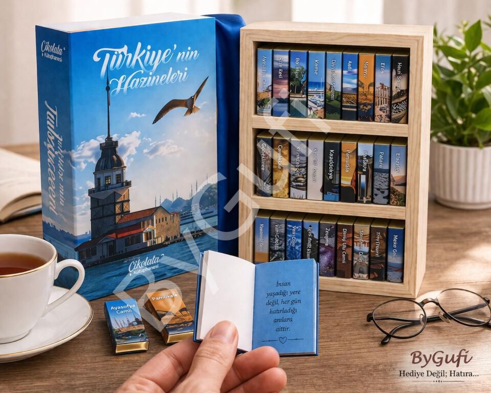 ByGufi Kişiye Özel Hediye Çikolata Kütüphanesi Türkiye’nin Hazineleri