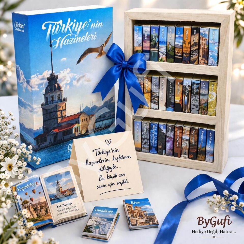 ByGufi Kişiye Özel Hediye Çikolata Kütüphanesi Türkiye’nin Hazineleri