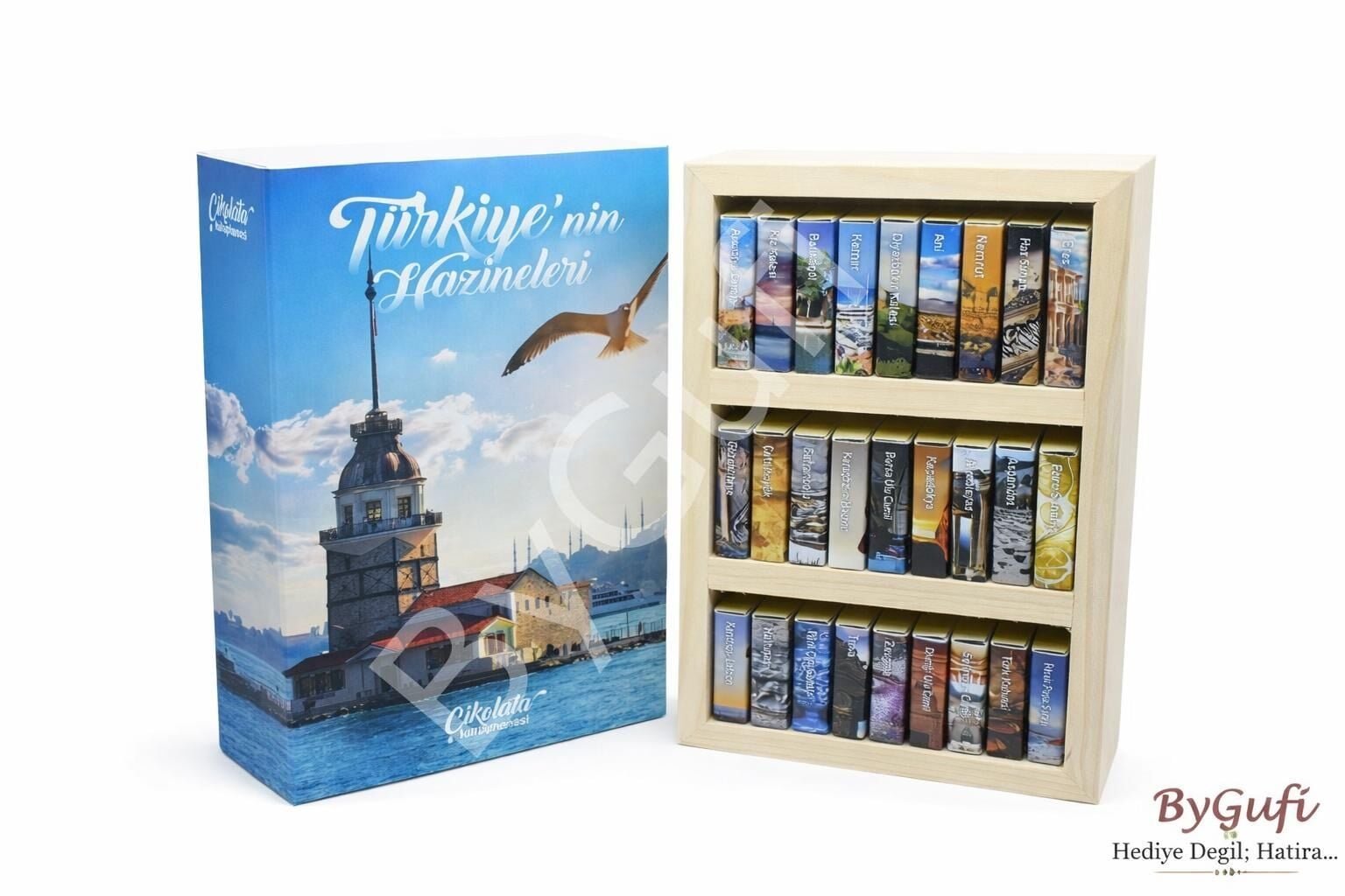 ByGufi Kişiye Özel Hediye Çikolata Kütüphanesi Türkiye’nin Hazineleri