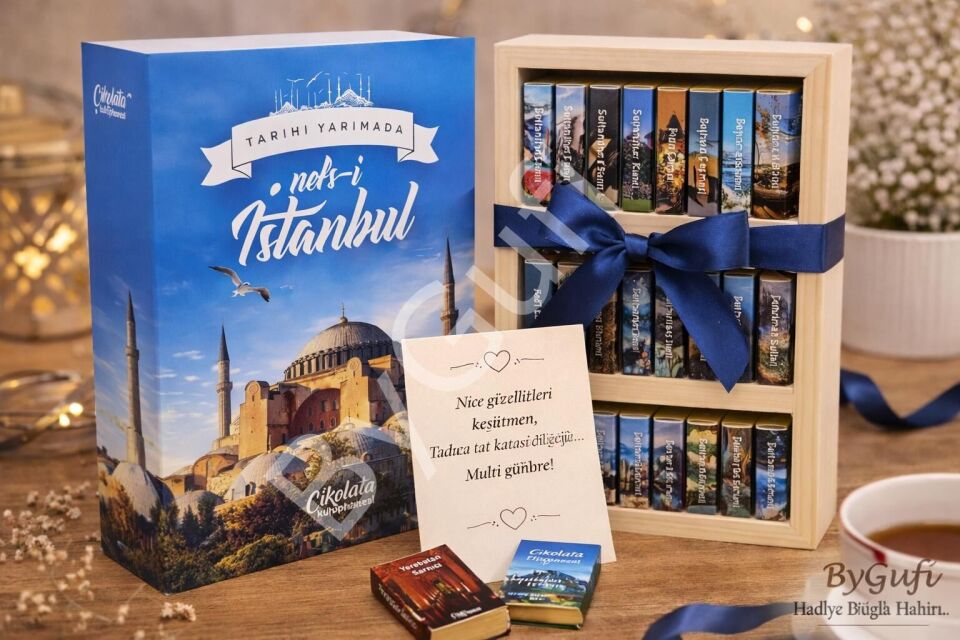 ByGufi İsme Özel Hediye Çikolata Kütüphanesi İstanbul