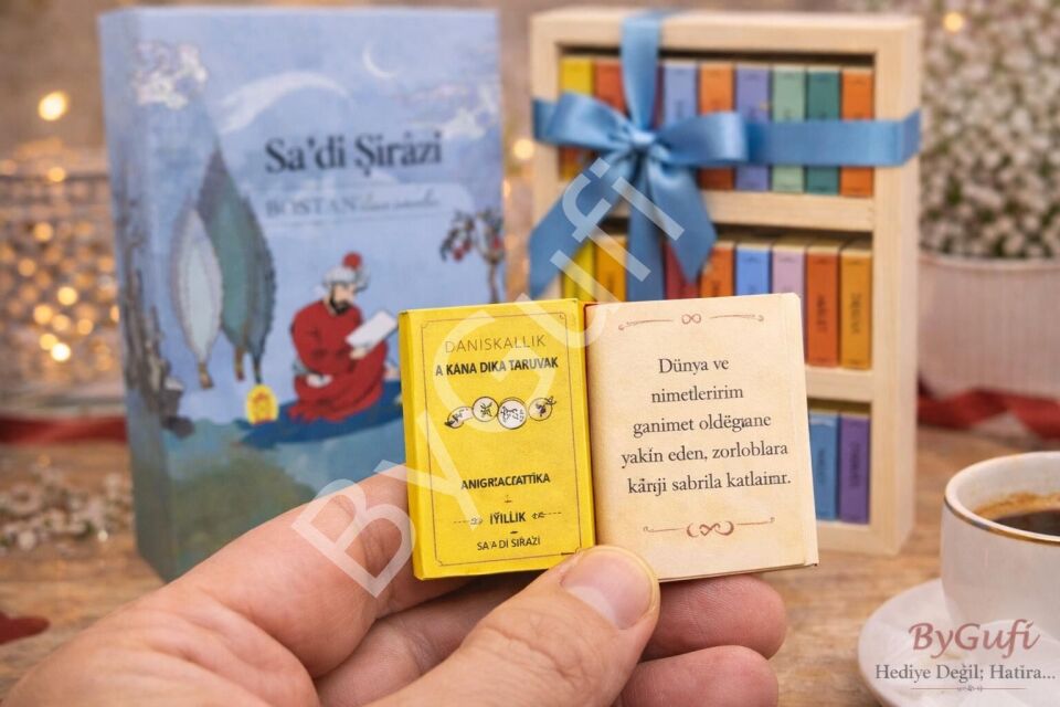 ByGufi İsme Özel Hediye Çikolata Kütüphanesi Sa’di Şirazi