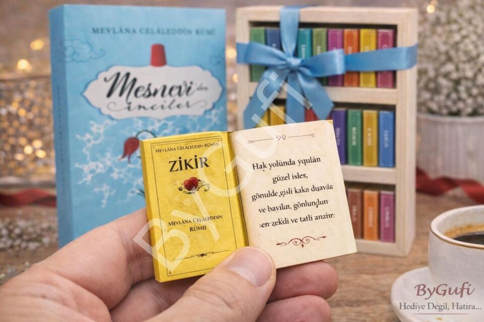 ByGufi İsme Özel Hediyelik  Çikolata Kütüphanesi Mevlana