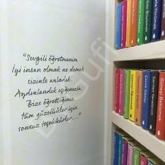 ByGufi İsme Özel Hediye Çikolata Kütüphanesi Öğretmenim