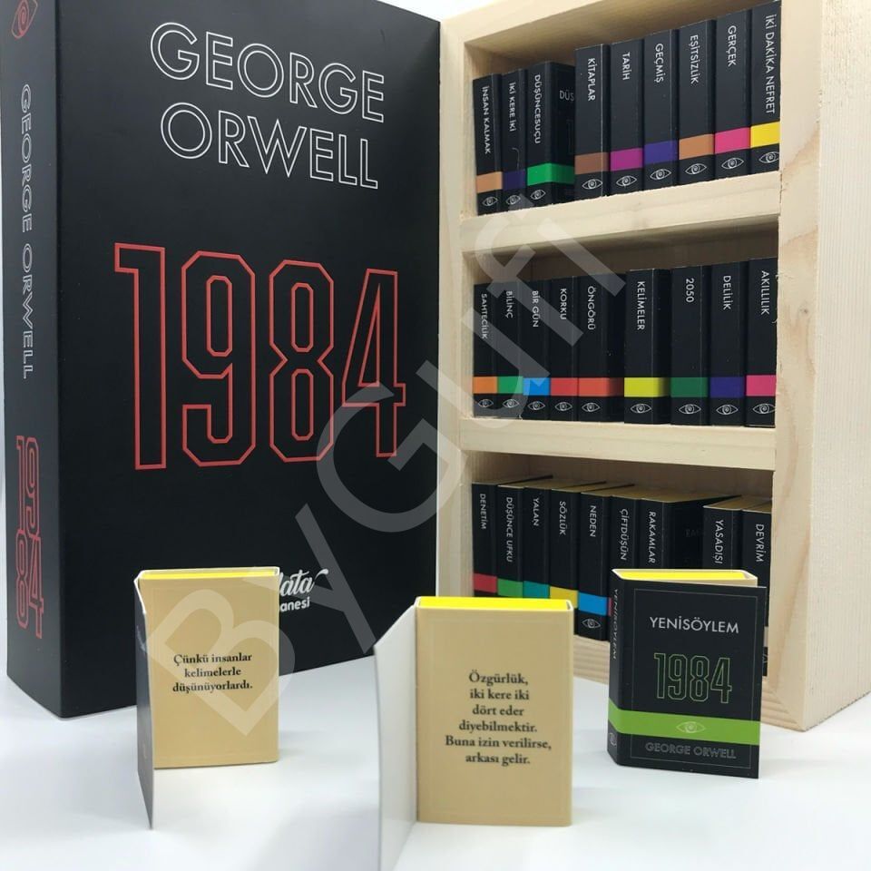 ByGufi İsme Özel Hediye Çikolata Kütüphanesi George Orwell 1984