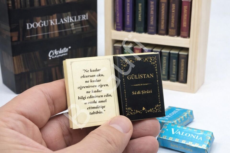 ByGufi İsme Özel Hediye Çikolata Kütüphanesi Doğu Klasikleri