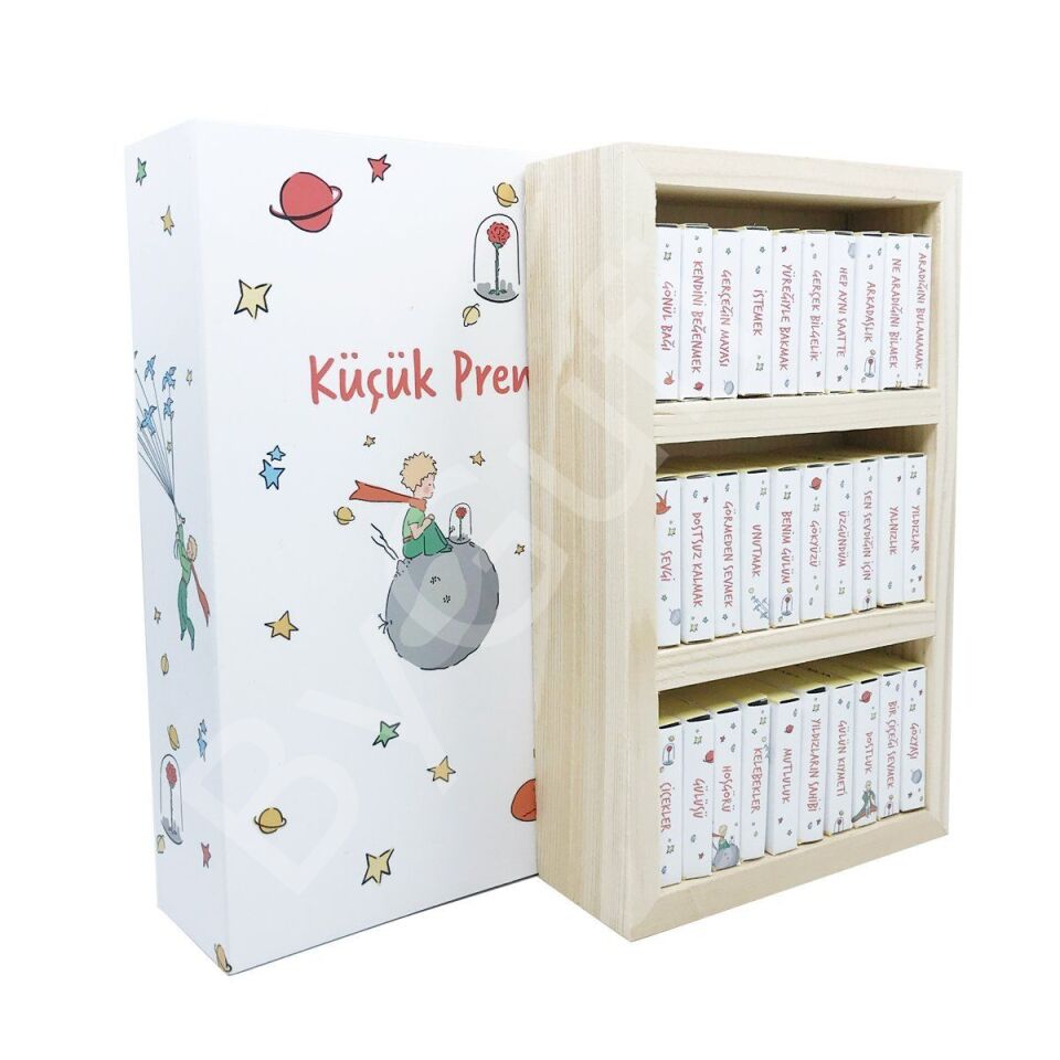 ByGufi Kişiye Özel Hediye Çikolata Kütüphanesi Küçük Prens