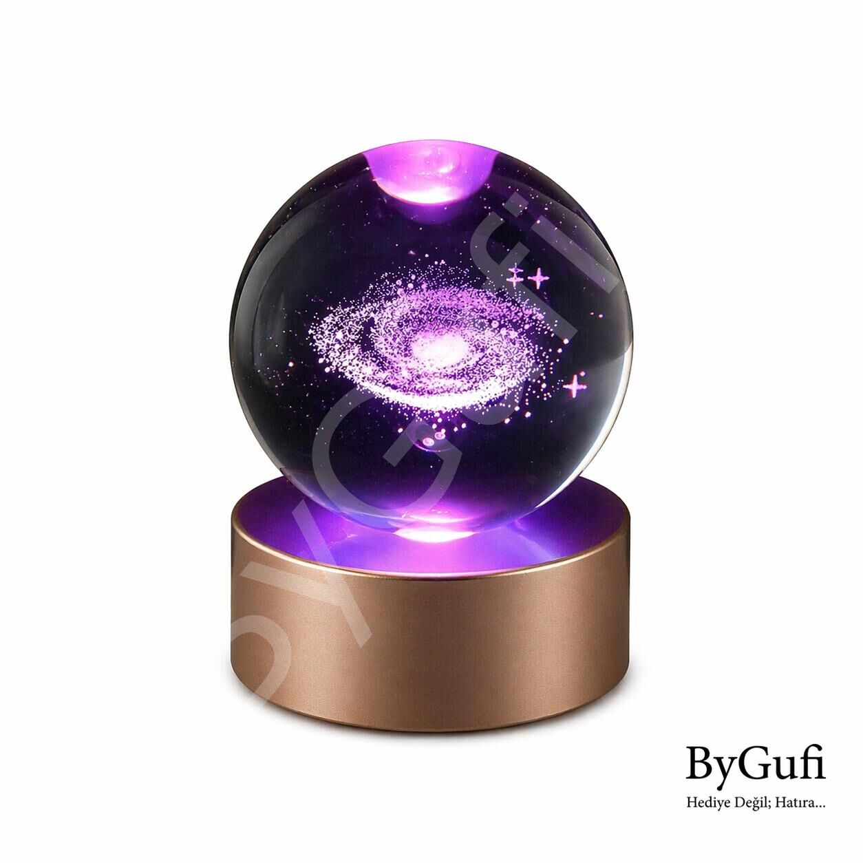 ByGufi Kişiye Özel Hediyelik Cam Küre Samanyolu