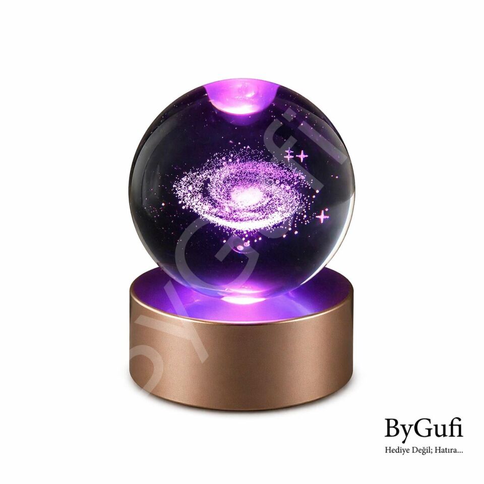 ByGufi Kişiye Özel Hediyelik Cam Küre Samanyolu