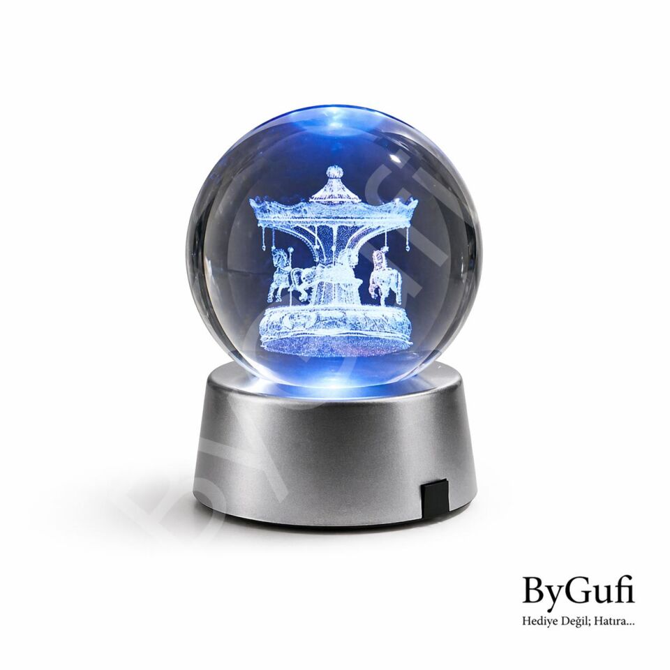 ByGufi Kişiye Özel Hediyelik Cam Küre – Atlı Karınca