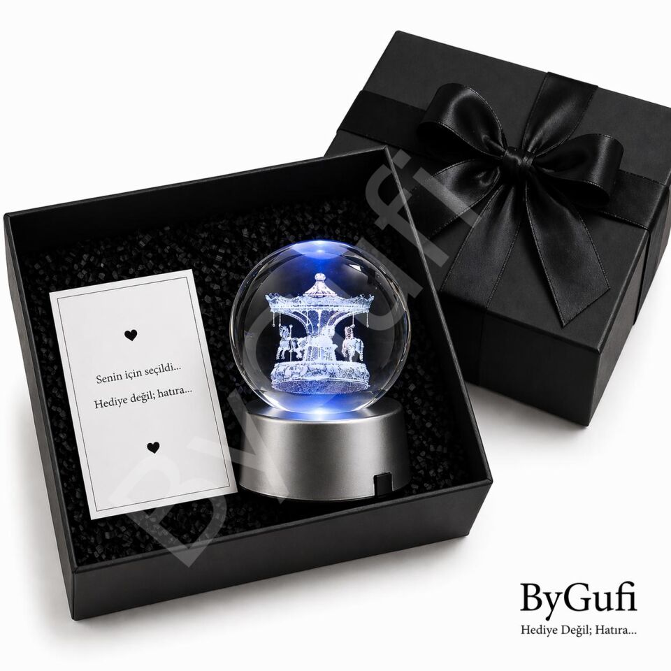 ByGufi Kişiye Özel Hediyelik Cam Küre – Atlı Karınca