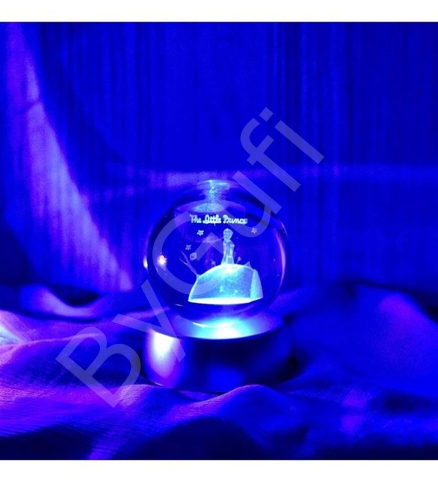 ByGufi Kişiye Özel Hediyelik Cam Küre Küçük Prens