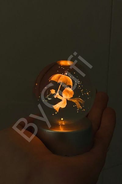 ByGufi Kişiye Özel Hediyelik Cam Küre Küçük Prens
