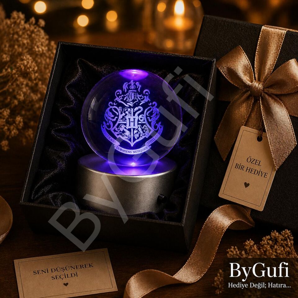 ByGufi Kişiye Özel Hediyelik Cam Küre Harry Potter