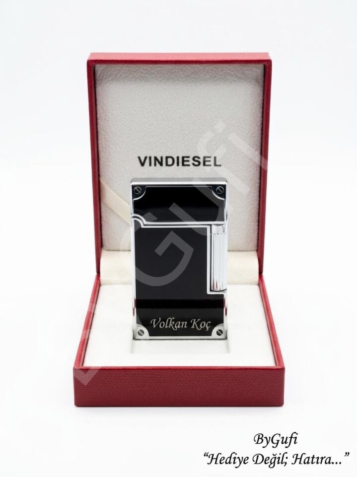 ByGufi İsme Özel Vin Diesel Metal Çakmak | Kişiye Özel Gazlı Çakmak