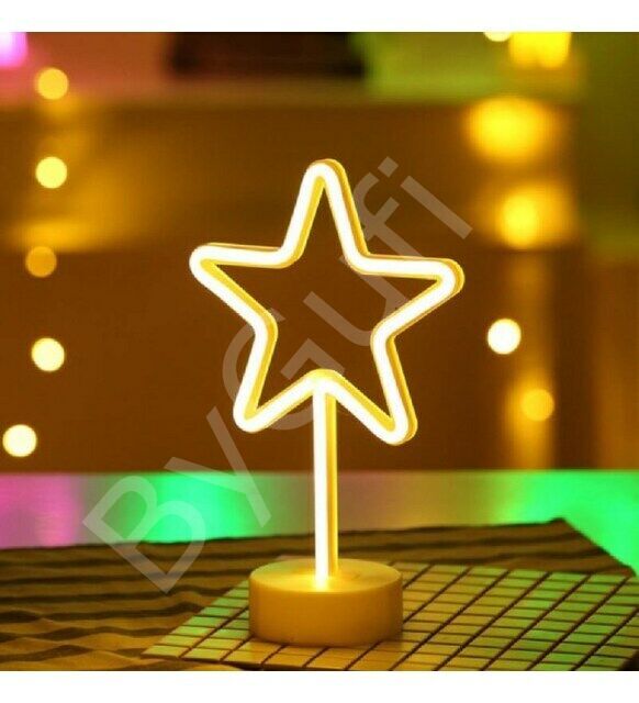 ByGufi Yıldız Neon Gece Lambası Hediyelik