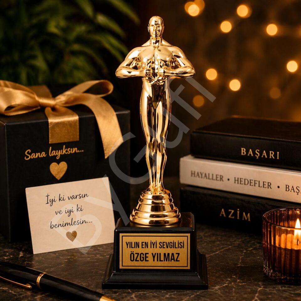 ByGufi Hediyelik Kişiye Özel Oscar Heykeli