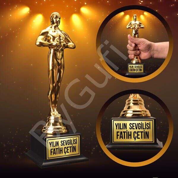 ByGufi Hediyelik Kişiye Özel Oscar Heykeli