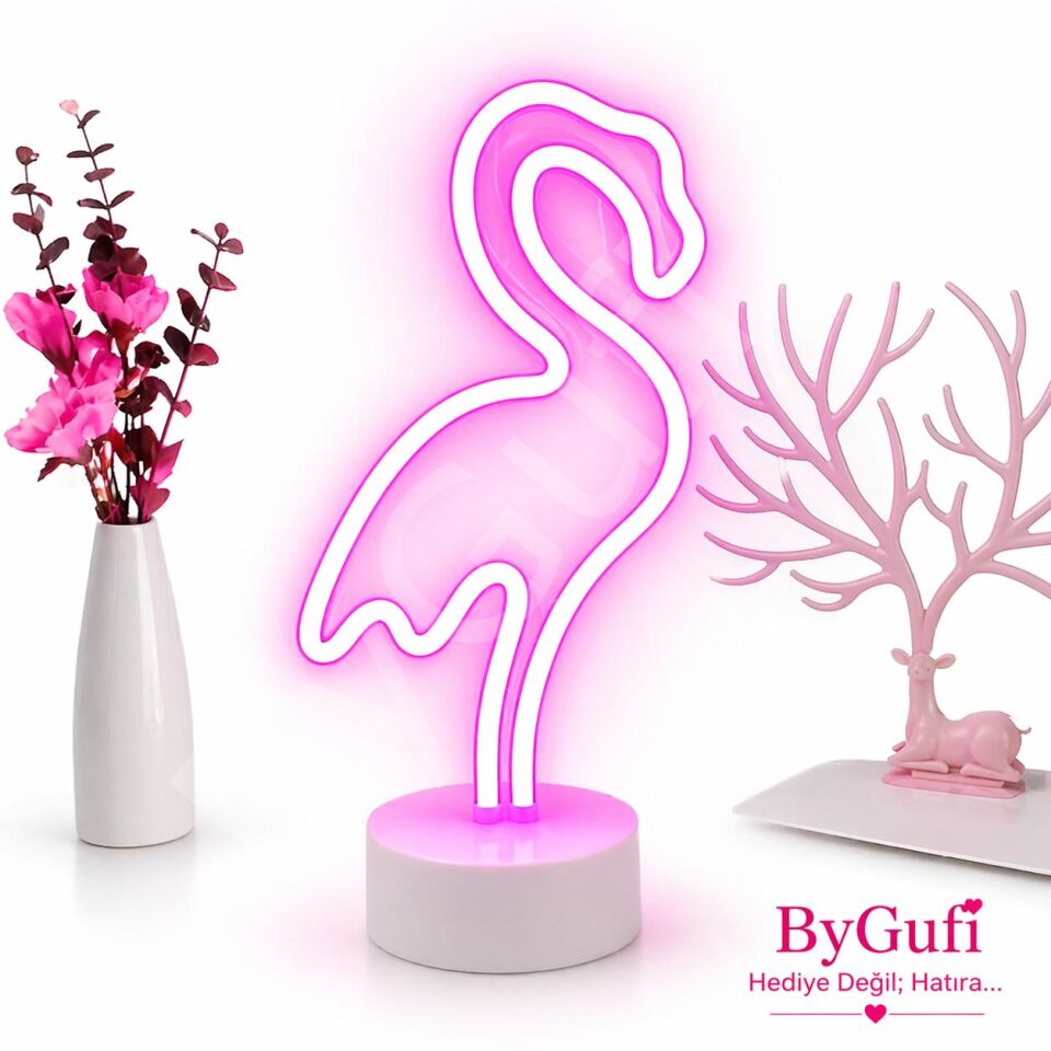 ByGufi Flamingo Neon Gece Lambası Hediyelik