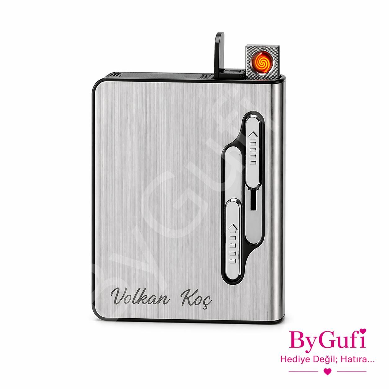 ByGufi İsme Özel Elektronik Şarjlı Çakmak - Tabaka