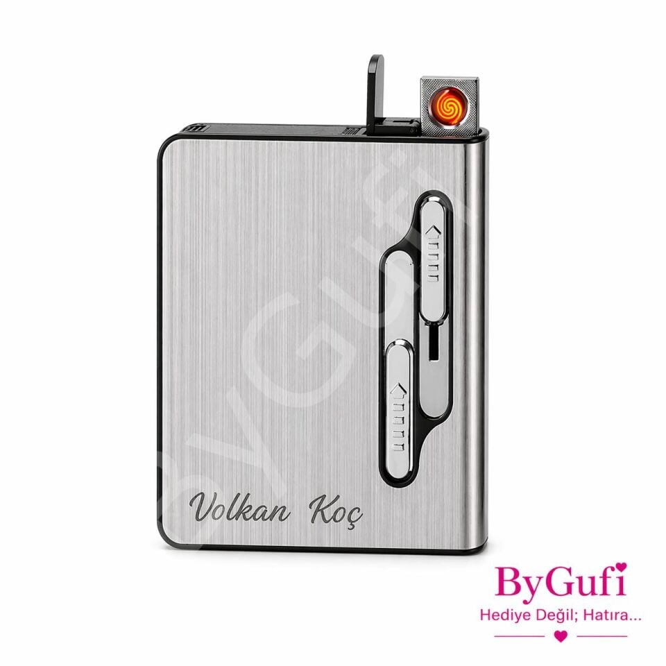 ByGufi İsme Özel Elektronik Şarjlı Çakmak - Tabaka