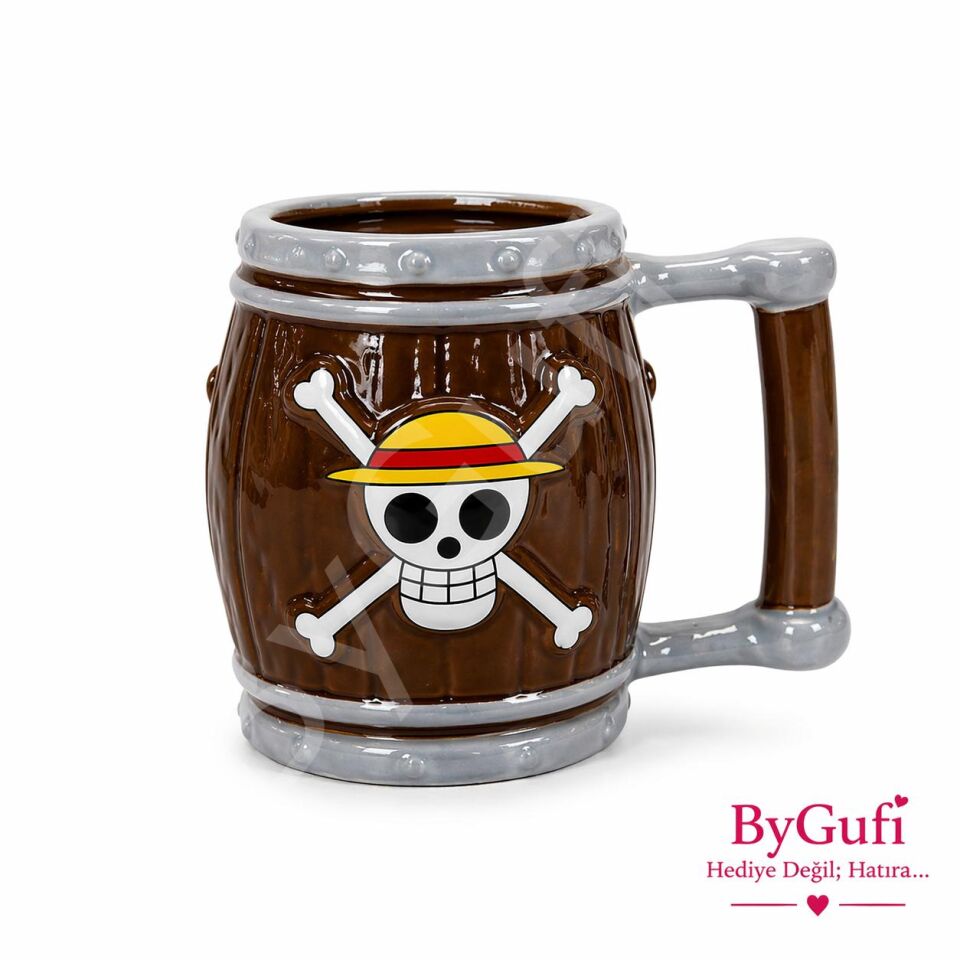 ByGufi One Piece İskelet Fıçı 3D Hediye Kupa