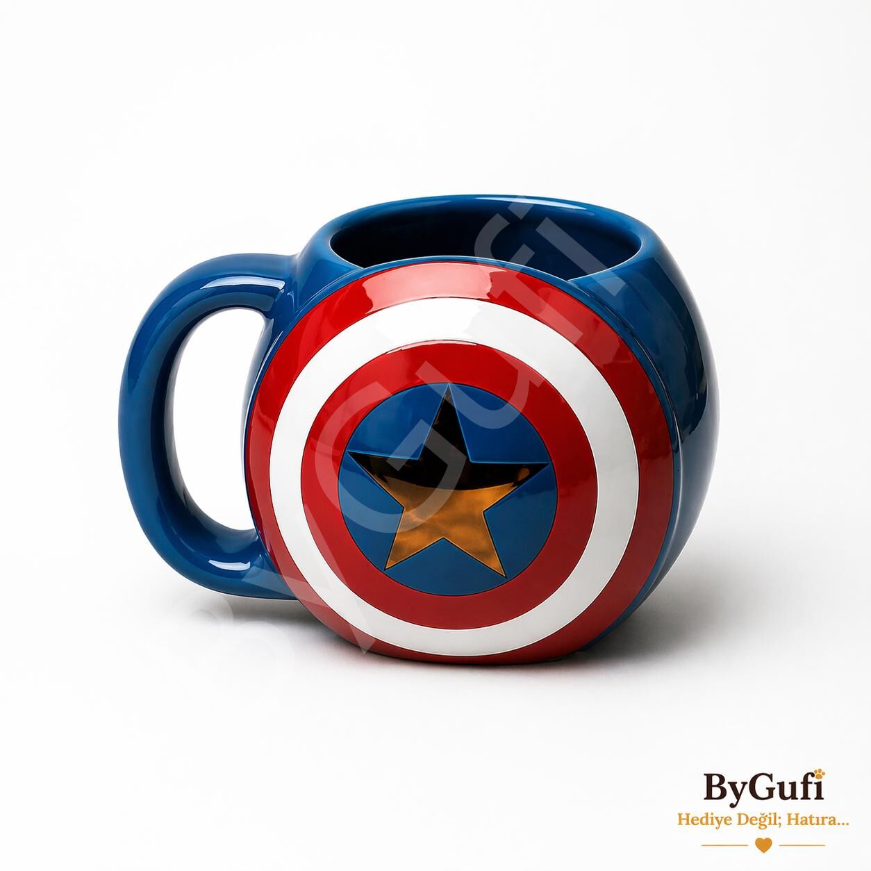 ByGufi Hediyelik Captain America Kalkan Kupa