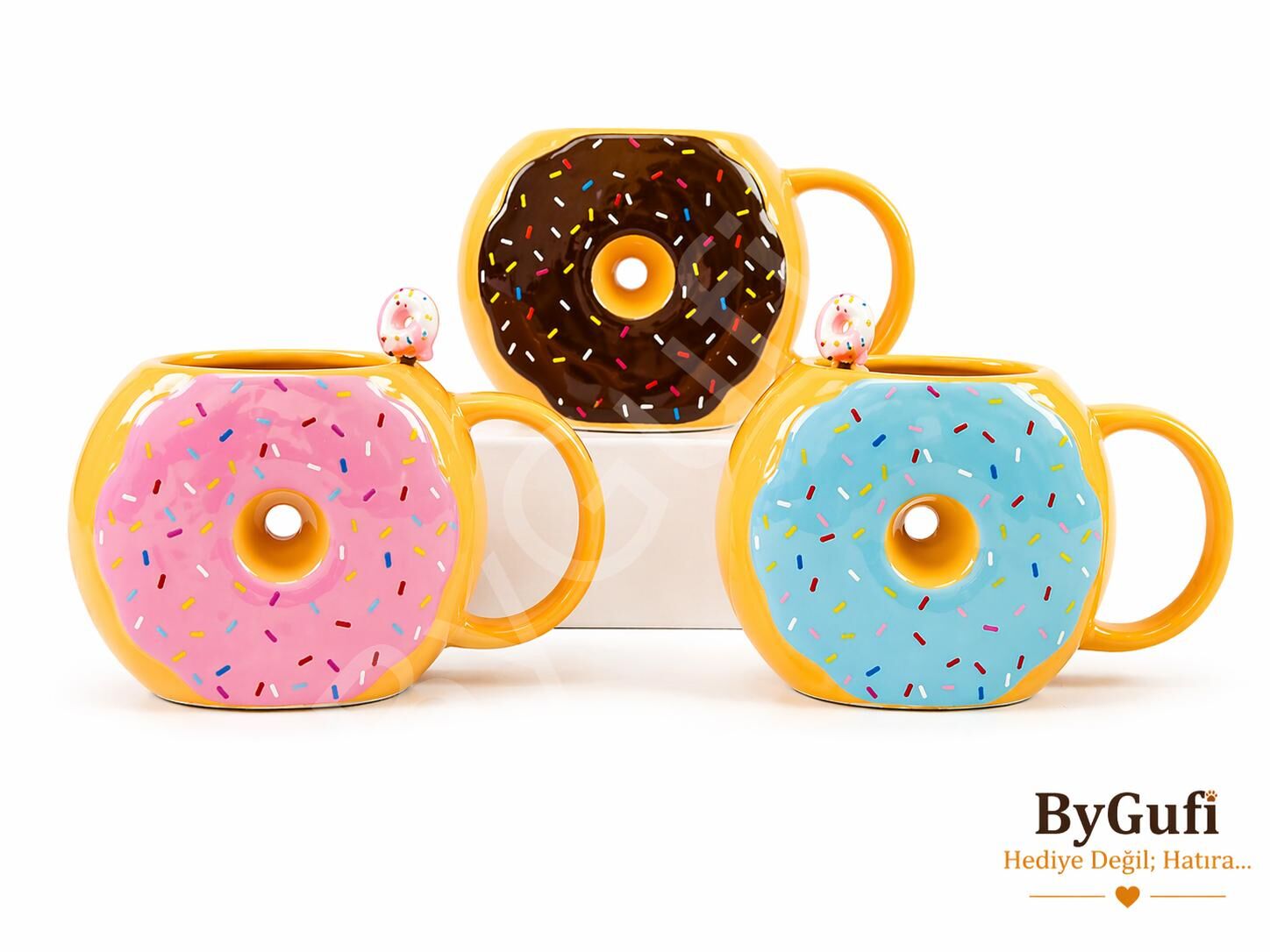 ByGufi Hediyelik Donut Kupa Bardak