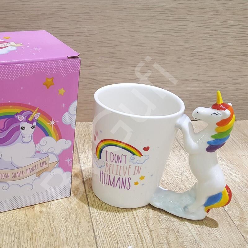 ByGufi Hediyelik Unicorn Figürlü Kupa Bardak