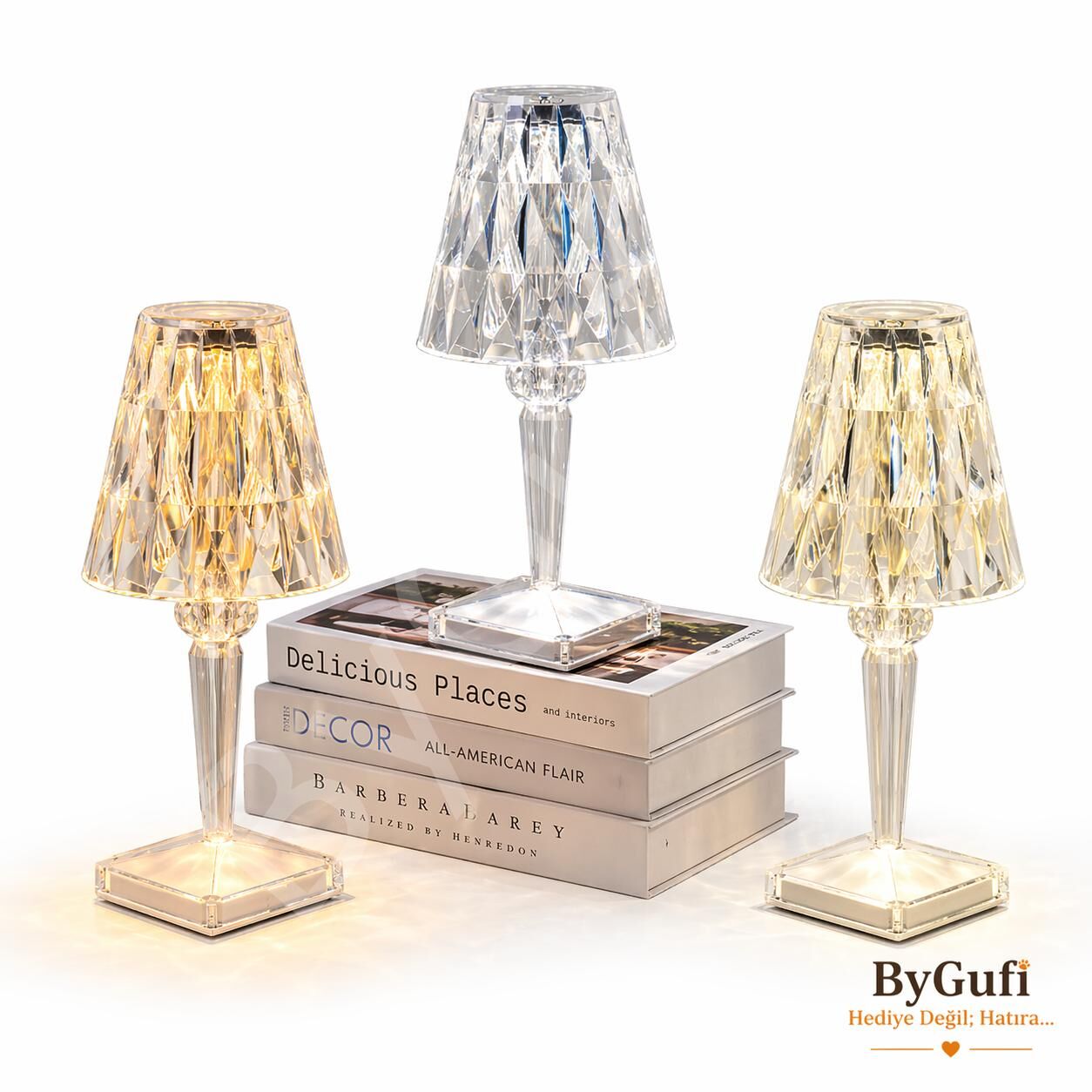 ByGufi Hediyelik Dokunmatik Kristal Masa Lambası