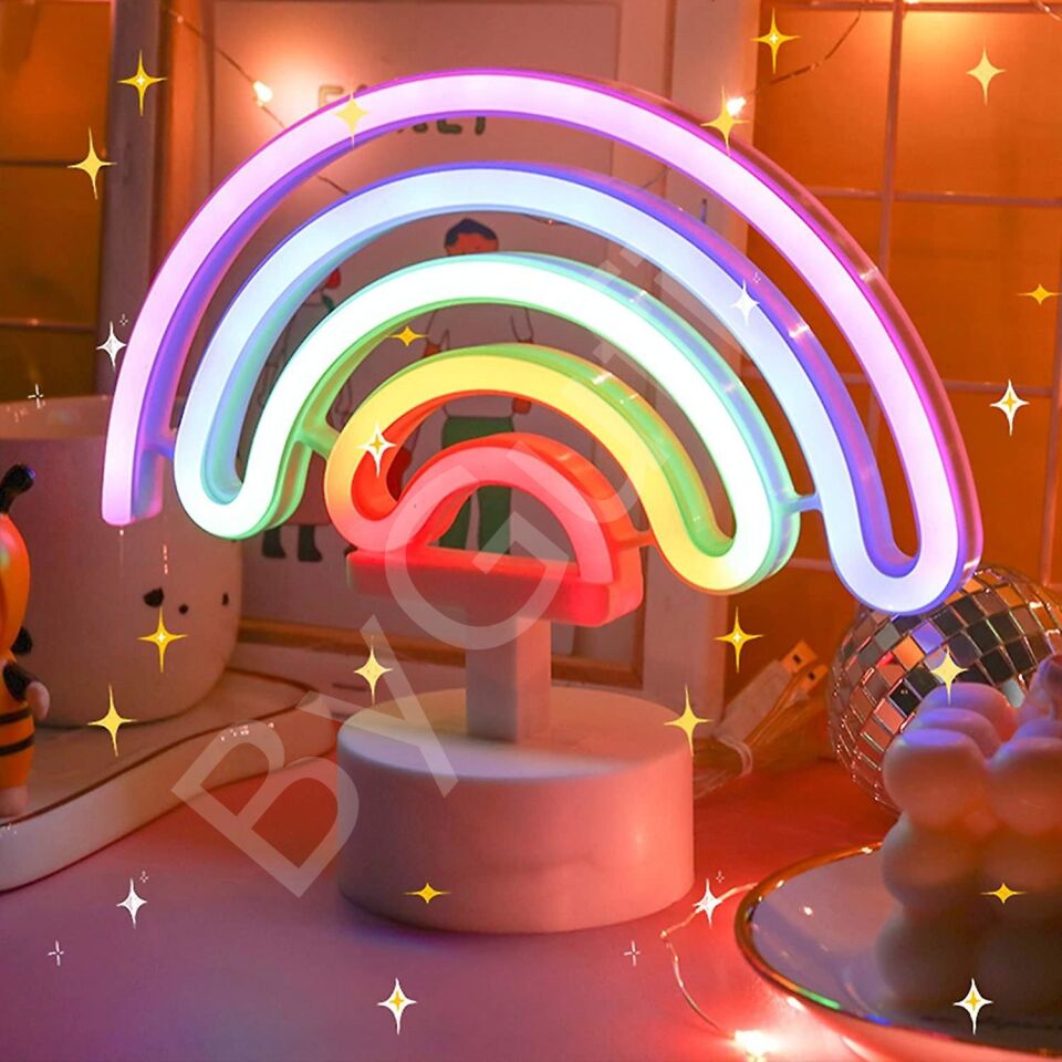 ByGufi Gökkuşağı Neon Gece Lambası Hediyelik