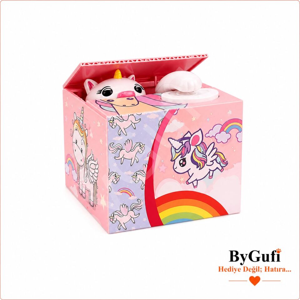 ByGufi Hediyelik Unicorn Sevimli Hırsız Kumbara