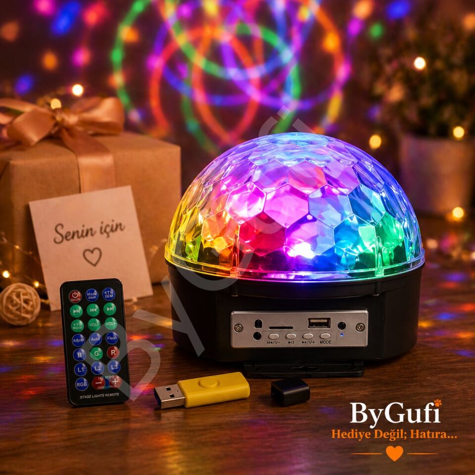 ByGufi Hediyelik Led Işıklı Disko Topu