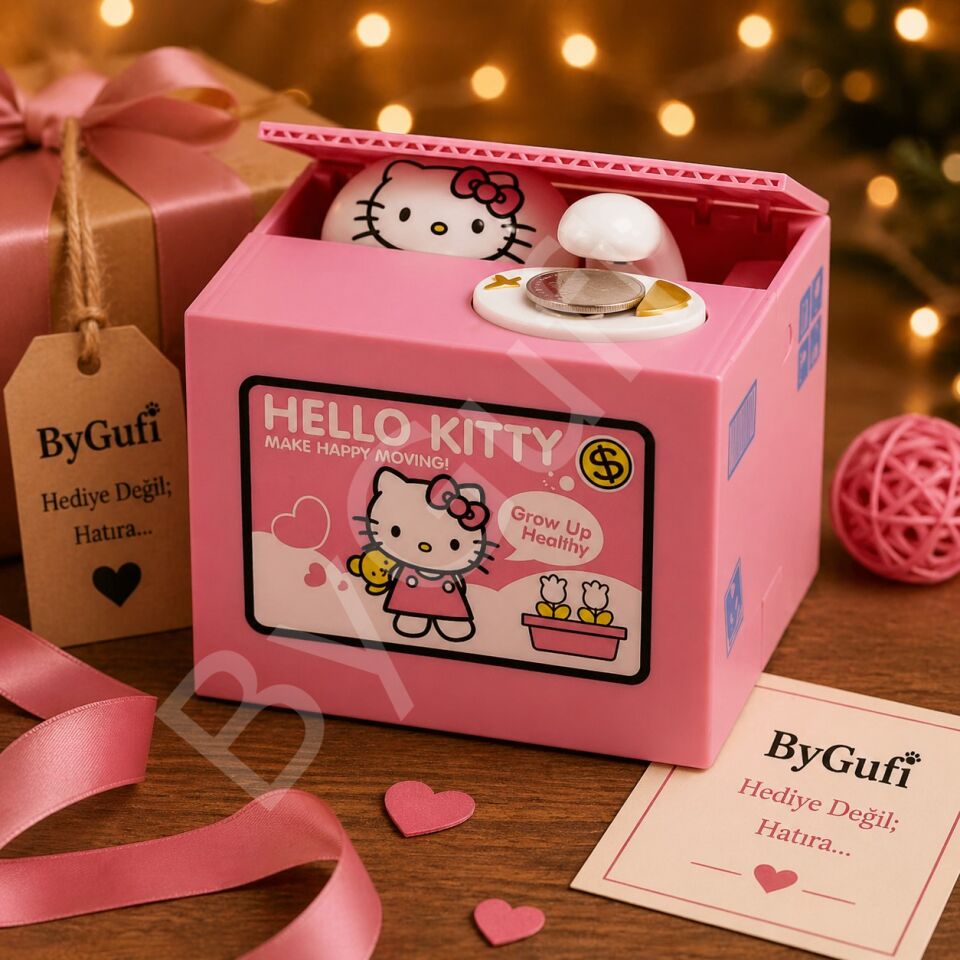 ByGufi Hediyelilk Hello Kitty Sevimli Hırsız Kumbara