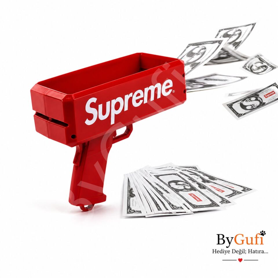 ByGufi Hediyelik Supreme Gun Para Saçma Tabancası