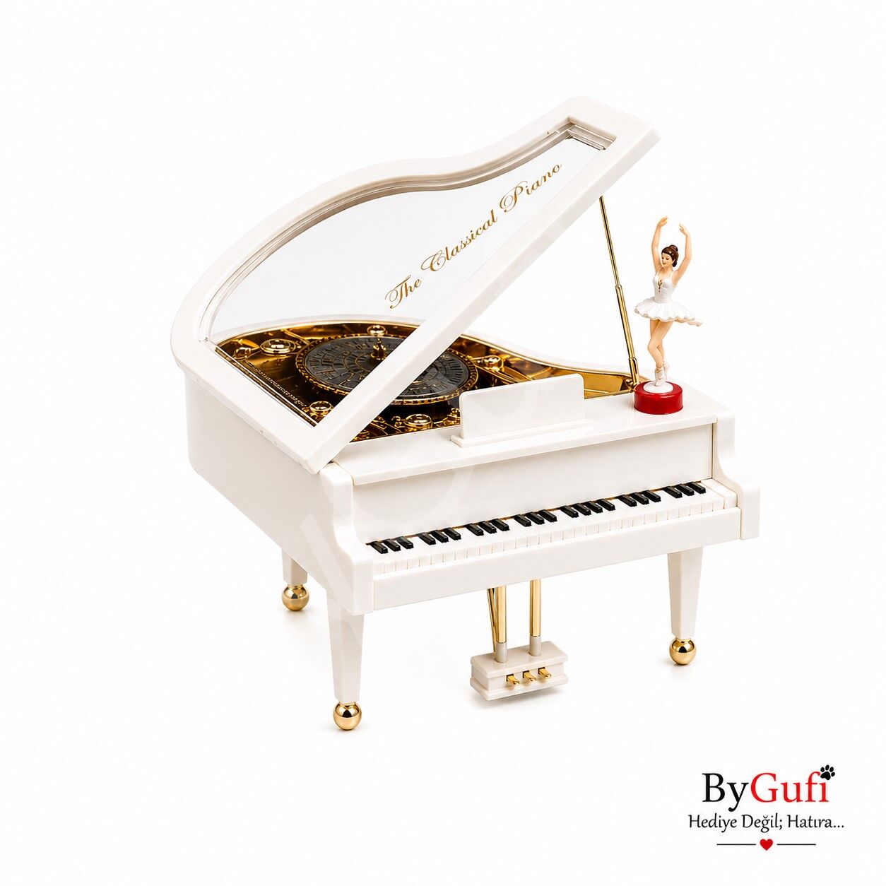 ByGufi Kişiye Özel Hediye Piyano Müzik Kutusu