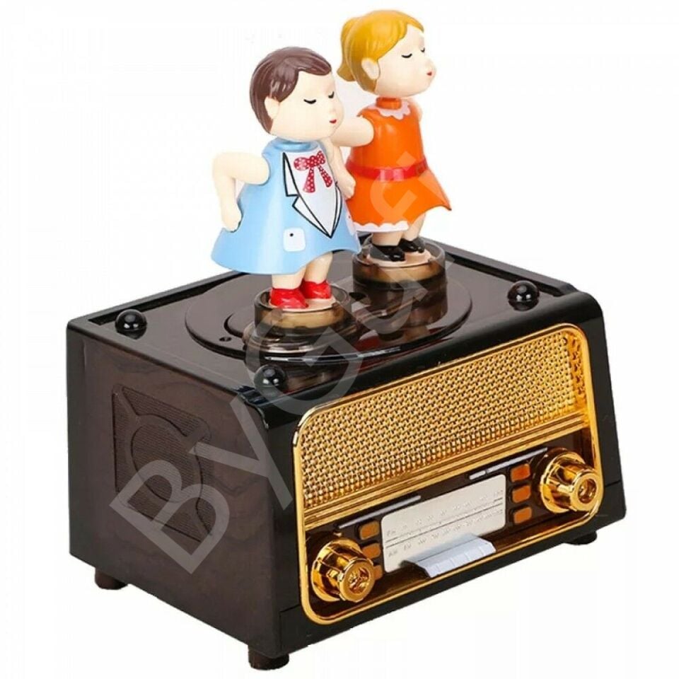 ByGufi Kişiye Özel Hediye Öpüşen Sevgililer Müzik Kutusu