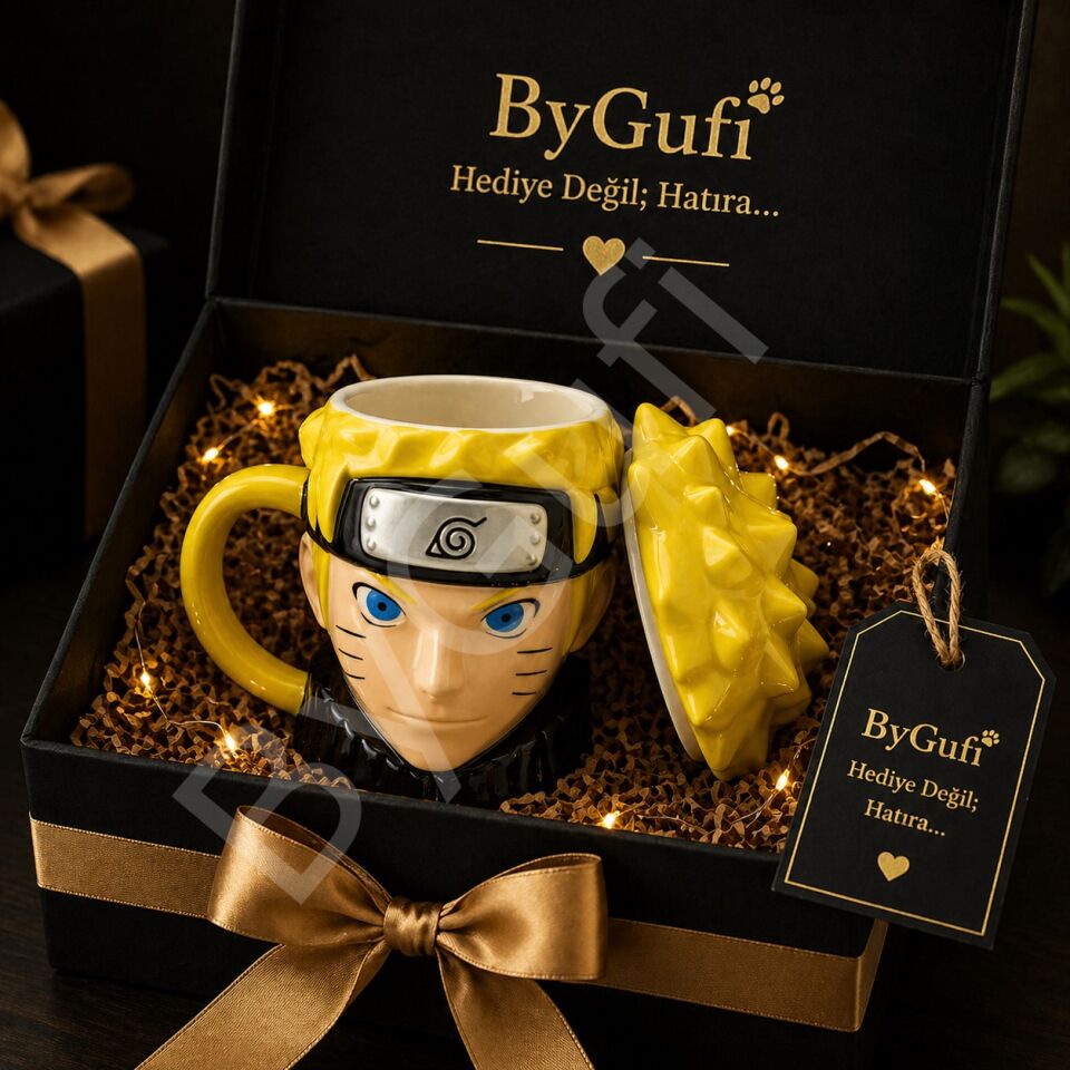 ByGufi Hediyelik Anime Naruto 3D Head Kupa