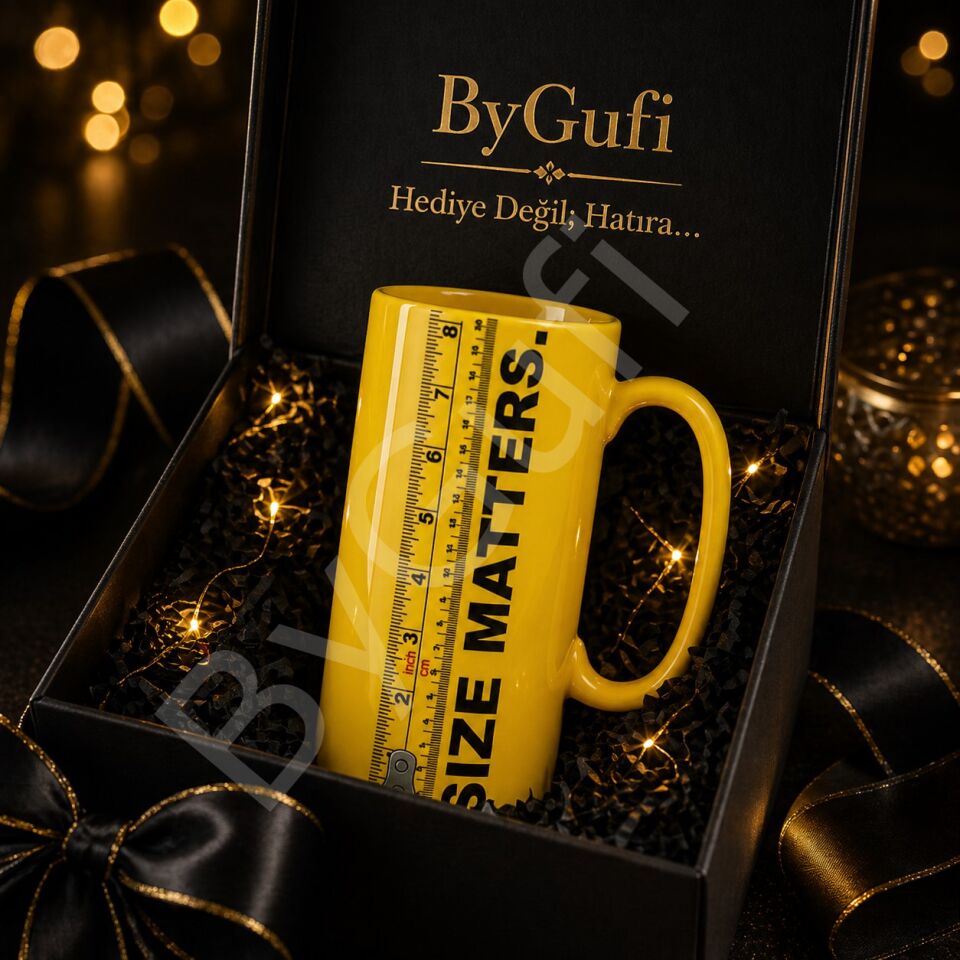 ByGufi Hediyelik Cetvel Kupa Bardak